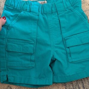 Vibrant Teal Kids Cargo Shorts